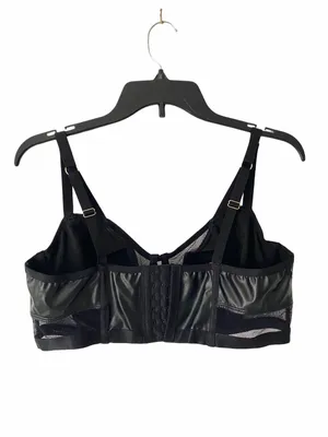 Torrid NWT Unlined Longline Underwire Bralette Black Faux Leather size 0 thumbnail 4
