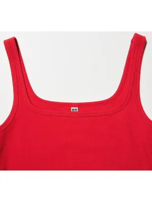 Uniqlo Pointelle Tank Top NWT Red Medium thumbnail 8