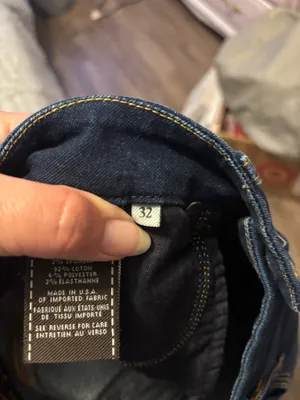 7 For All Mankind Blue Skinny Jeans Sleek Fit, Sz 32” thumbnail 4