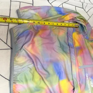 New Balance Womens Small Tie Dye Half Zip Hooded Windbreaker Jacket Multi‎ Color thumbnail 5