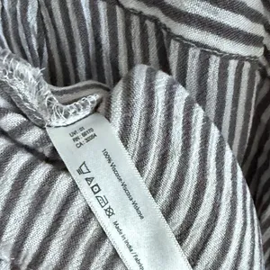 Free People One Gray and White Stripe Slouchy Pocket Top Small thumbnail 10