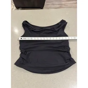 Anthropologie Ruched‎ Cowl Neck Sleeveless Tank Top Black Women's Size M thumbnail 3