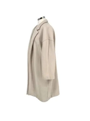 Blanknyc Keep Me Company Beige Open Front Long Minimalist Coat Size Size Small thumbnail 5