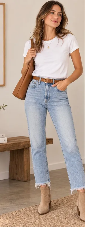 Madewell The Perfect Vintage Jean 26P Light Wash High Rise Straight Raw Hem Jean thumbnail 1
