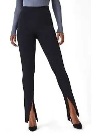 Spanx The Perfect Front Slit Legging Women Large Tall Black NWT Ponte Slimming thumbnail 1