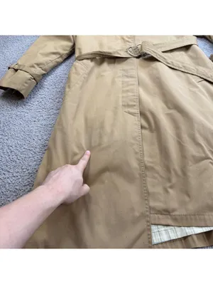 Vintage London Fog Maincoats Full Length Tan Belted Trench Coat Womens 10 P USA thumbnail 8