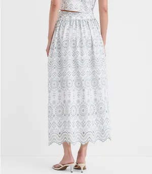 Loft Embroidered Eyelet Petite Maxi Skirt 2P thumbnail 2
