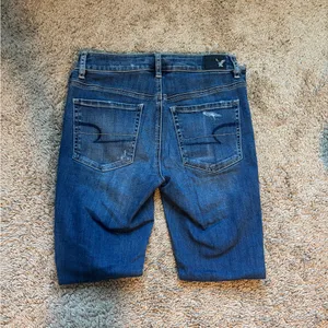 American Eagle Outfitters Women's Ripped Dark Blue jegging Jeans thumbnail 4