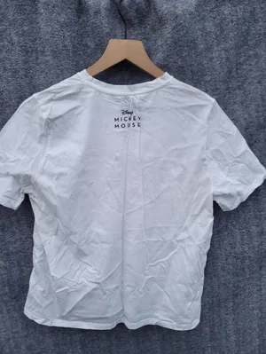 Zara x Disney Mickey Mouse "Hands" Graphic Tee Crop Retro M thumbnail 3