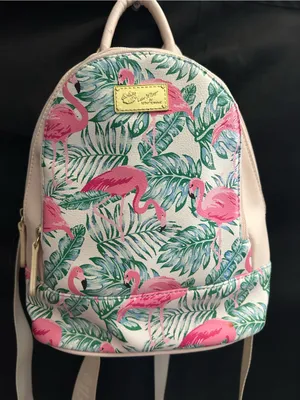 Betsey Johnson Pink Flamingo Print Mini Backpack thumbnail 1