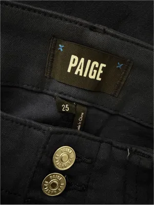 Paige Brooklyn Wide Leg Crop Pants in Vintage Cosmic Navy High Rise Size 25 thumbnail 11