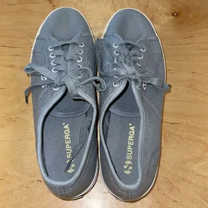Superga Cotu Classic Platform Sneaker Grey‎ Sage Size 8.5 thumbnail 5