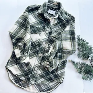 NEW Stradivarius Plaid Green Shacket Jacket Coat XS thumbnail 4