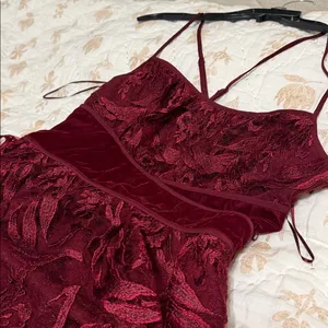 MSSP garnet velvet dress Red Size 6 thumbnail 6