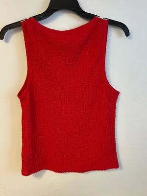 Old Navy Red Textured Tank Top thumbnail 4
