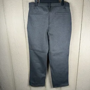 Quince Ultra-Stretch Ponte Straight Leg Pants Large Charcoal Gray Office Career thumbnail 3