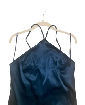 Altar'd State Dark Teal Formal Satin Dress thumbnail 2