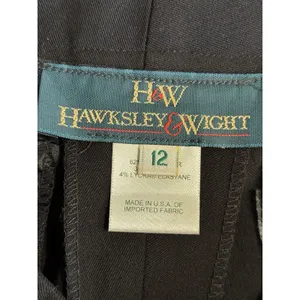 H & W‎ Straight Black Trouser Pants NWT Mid Rise Zip/Slide Hooks Pockets Size 12 thumbnail 5
