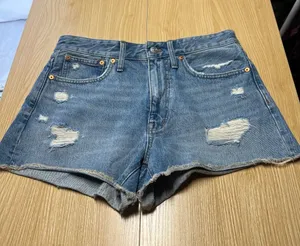 Madewell Relaxed Distressed Denim Shorts Size 27 thumbnail 1
