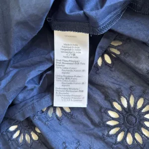 Madewell Floral Eyelet Embroidered Drop Waist Maxi Dress Women's XS NEW Navy thumbnail 7