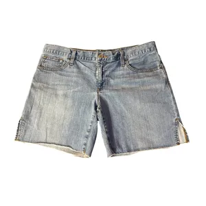 Gap 1969 Boyfriend Denim Shorts 30/10 Split Hem Used thumbnail 3