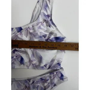 Cupshe Women’s L Floral 3-Pc Bralette Bikini Mesh Skirt CAA12L3A008CV thumbnail 5