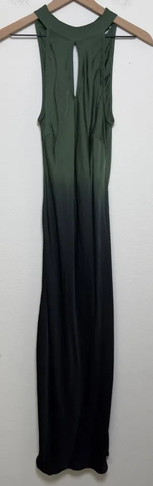 Young Fabulous & Broke Women‎ Manhattan Dress M Green Ombre Halter Maxi Keyhole thumbnail 1