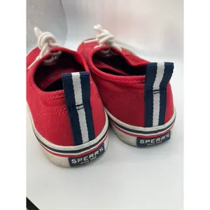 Sperry Crest Vibe Sneakers Womens 8 Red Canvas Low‎ Top STS84827 thumbnail 4
