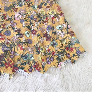 ALEX MARIE Off The Shoulder Yellow Lace Midi Dress Size 6 Wedding Guest Cottage‎ thumbnail 8