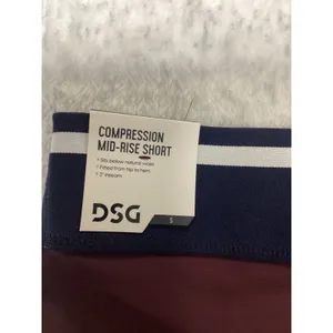 DSG Womens Compression Mid-Rise‎ Short Burgundy Navy 3 Inch Inseam Small NWT thumbnail 3