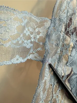 Sincerely Jules Floral Lace Trim Maxi Dress Cream Blue Satin Slip Small thumbnail 6