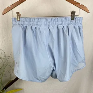 Lululemon Blue Hotty Hot Watercolor Running Lined Sport Athletic Shorts 10 thumbnail 3