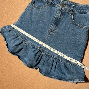 Brandy Melville Y2K ruffled denim mini skirt by J. Galt, size S thumbnail 7