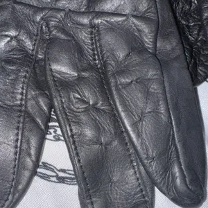 Black Leather Women's Gloves thumbnail 4