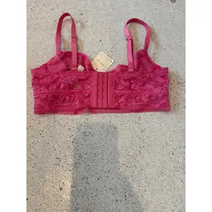 Free People Intimately FP Hot Pink‎ Floral Lace Bralette 32D thumbnail 2