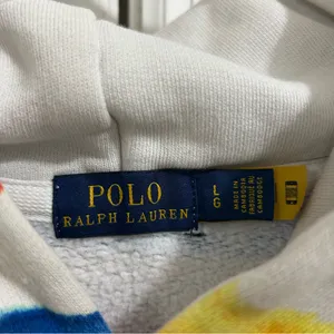 Ralph Lauren Watercolor Striped Rainbow Tie Dye Hoodie Size Large *no string thumbnail 7