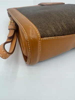 GUCCI Vintage GG Monogram Silk Jacquard Wristlet Clutch Brown thumbnail 3