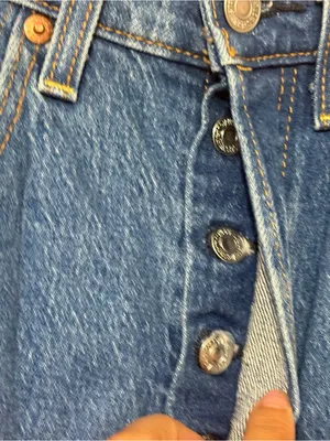 Levi’s Ribcage Straight Ankle Jeans Women’s Size 24 High Rise Button Fly Medium thumbnail 5