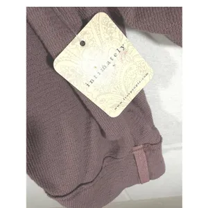 Free People Staycation Pullover Top Elderberry Tea Purple Waffle Knit OB2316979 thumbnail 5