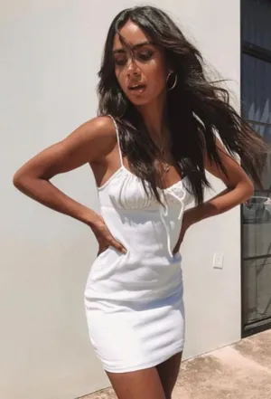 Princess Polly Slow Dancing Mini Dress in White Size 6 New with tag thumbnail 1