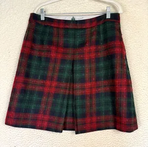 Brooks Brothers Skirt Womens 12 Pleat Plaid A-Line Academia Work Preppy Luxury thumbnail 1
