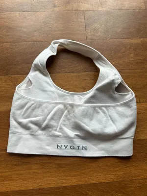 NVGTN Seamless Ribbed Halter Neck Sports Bra thumbnail 2