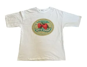 Pull & Bear Graphic Oversized T-Shirt White Casual Streetwear Tee Unisex Size L thumbnail 1
