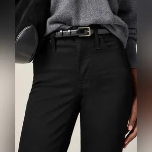 J. Crew Women’s Mid-rise slim jean in 2003 super-stretch black Size 26 NWOT Flaw thumbnail 2