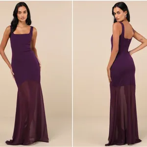 LULU's Sexy Prom Wedding Elegant Classy Sophisticated Mermaid Trumpet Gown thumbnail 5