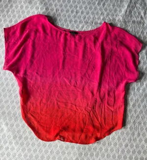 Guess Ombre Pink to Red Short Sleeve Top thumbnail 1