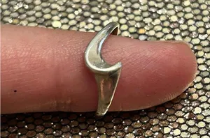 925 sterling silver size 4 0.96g ring band thumbnail 1