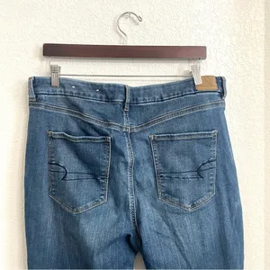 American Eagle Womens Jeans Denim Blue Curvy High Rise Jegging Stretch Size 18 thumbnail 4