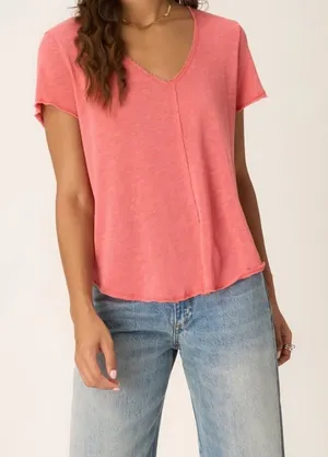 Project Social T Women's V-Neck Wearever Coral Tee - NWOT - Size L thumbnail 1