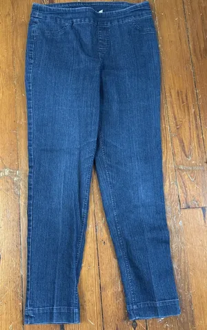 Soft Surroundings Blue‎ Supremely Soft Pull On Skinny Jeans Tall Medium thumbnail 1
